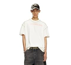 ディーゼル メンズ Tシャツ A141620WIAZ ブラック T-CRAOR T-shirt with inside-out effect｜ホワイト｜メンズ｜DIESEL